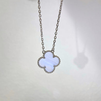 [Kincade Jewelery]Kincade 15MM BLUE CHALCEDONY NECKLACE SILVER