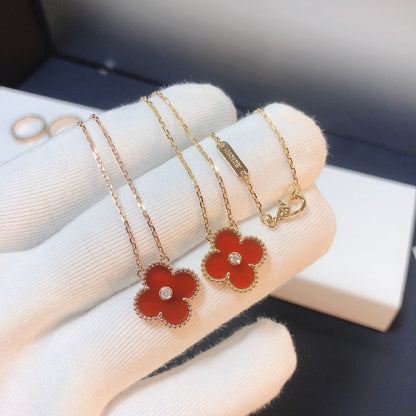 [Kincade Jewelery]Kincade 15MM DIAMOND CARNELIAN NECKLACE