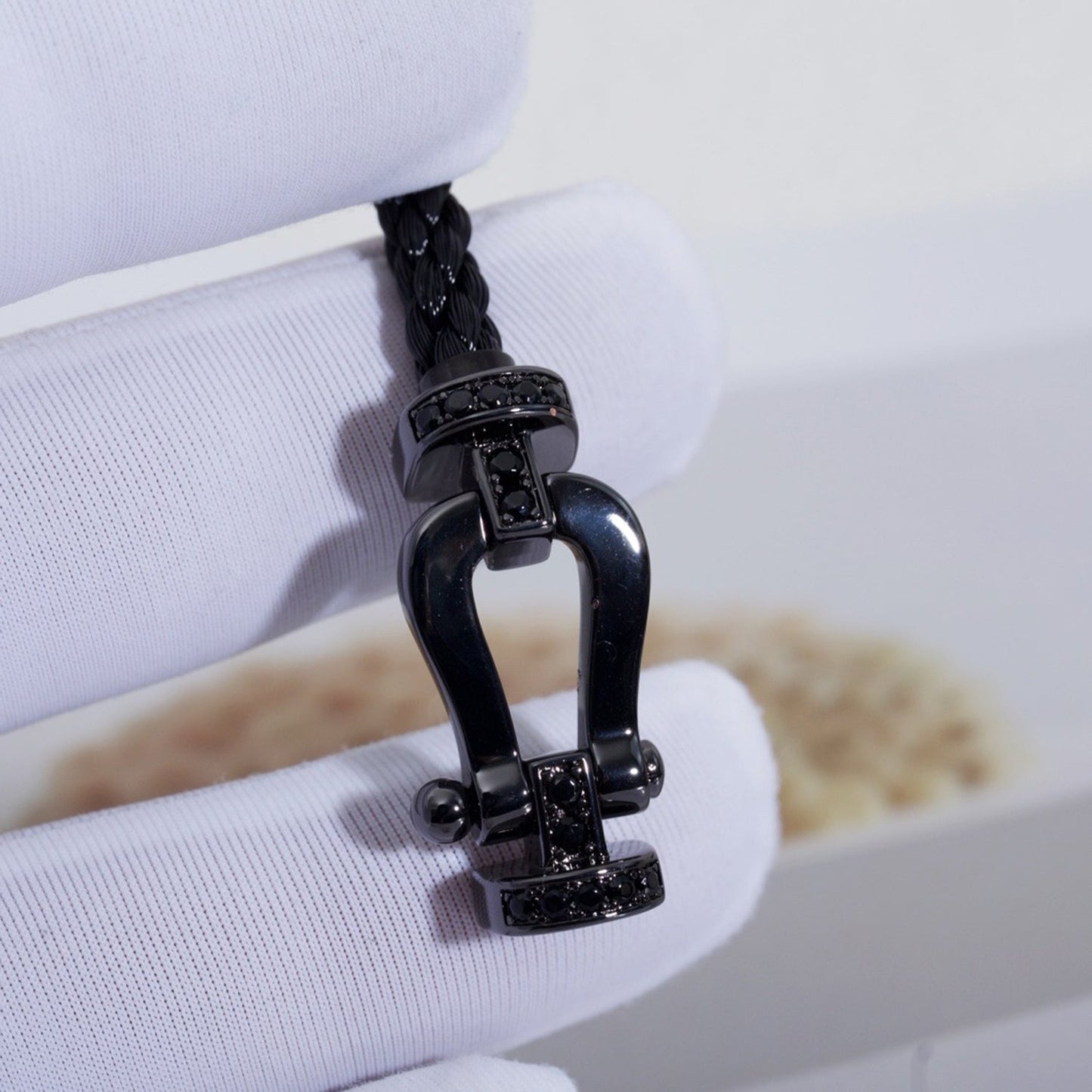 [Kincade Jewelery]FORCE LARGE SERIES HORSESHOE BLACK SAMURAI BRACELET