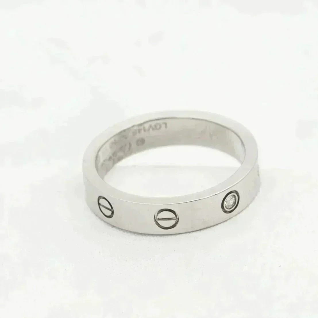 [Kincade Jewelery]LOVE RING 4MM 1 DIAMOND SILVER