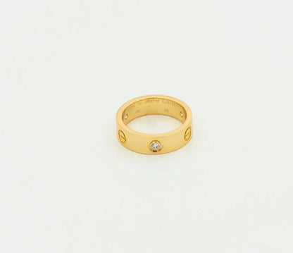 [Kincade Jewelery]LOVE RING 5.5MM 3 DIAMONDS GOLD