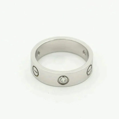 [Kincade Jewelery]LOVE RING 5.5MM 3 DIAMONDS SILVER
