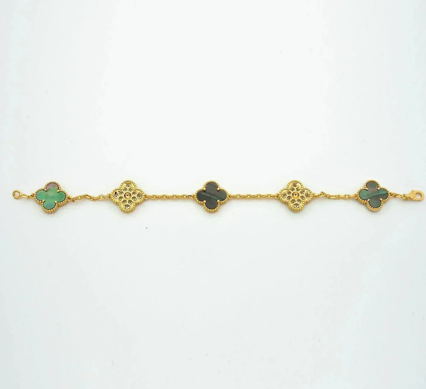 [Kincade Jewelery]Kincade 5 MOTIF GRAY MOP DIAMOND BRACELET