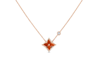 [Kincade Jewelery]STAR NECKLACE PINK GOLD 1 DIAMOND