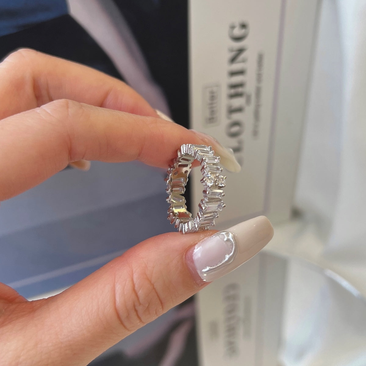 [Kincade Jewelery]Delicate Multi Shape Tennis Ring