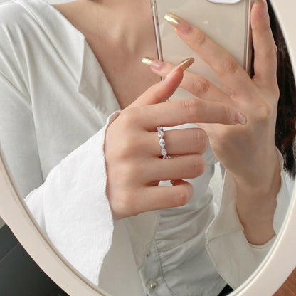 [Kincade Jewelery]Exquisite Pear Cut Tennis Ring