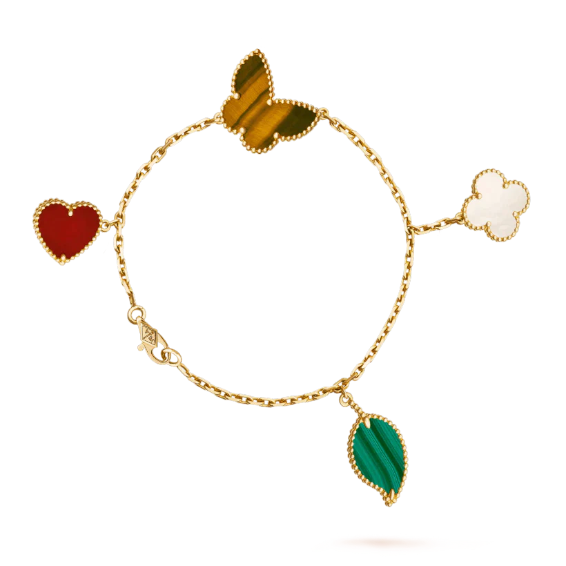 [Kincade Jewelery]LUCKY SPRING 5 MOTIF GOLD BRACELET