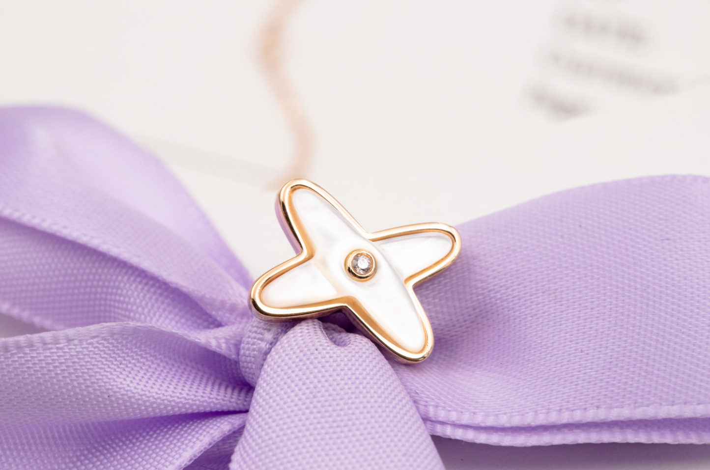 [Kincade Jewelery]JEUX DE WHITE MOP PINK GOLD DIAMOND EARRINGS