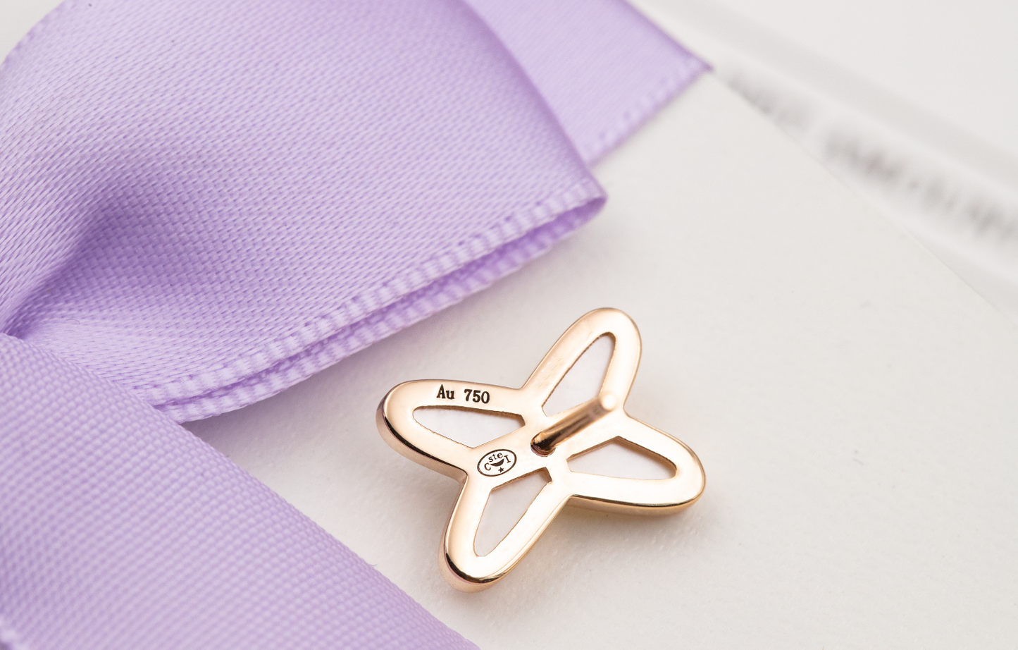 [Kincade Jewelery]JEUX DE WHITE MOP ROSE GOLD DIAMOND EARRINGS