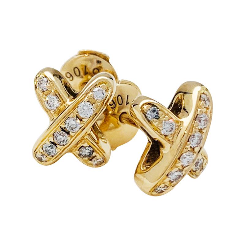 [Kincade Jewelery]JEUX DE GOLD DIAMOND EARRINGS