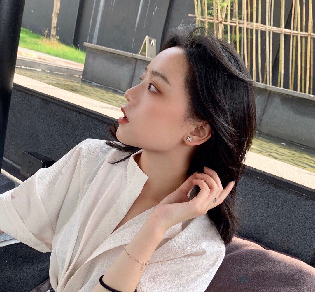 [Kincade Jewelery]JEUX DE WHITE MOP ROSE GOLD DIAMOND EARRINGS