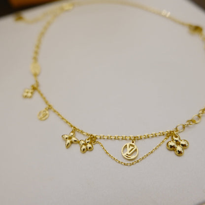 [Kincade Jewelery]BLOOMING SUPPLE NECKLACE BRASS