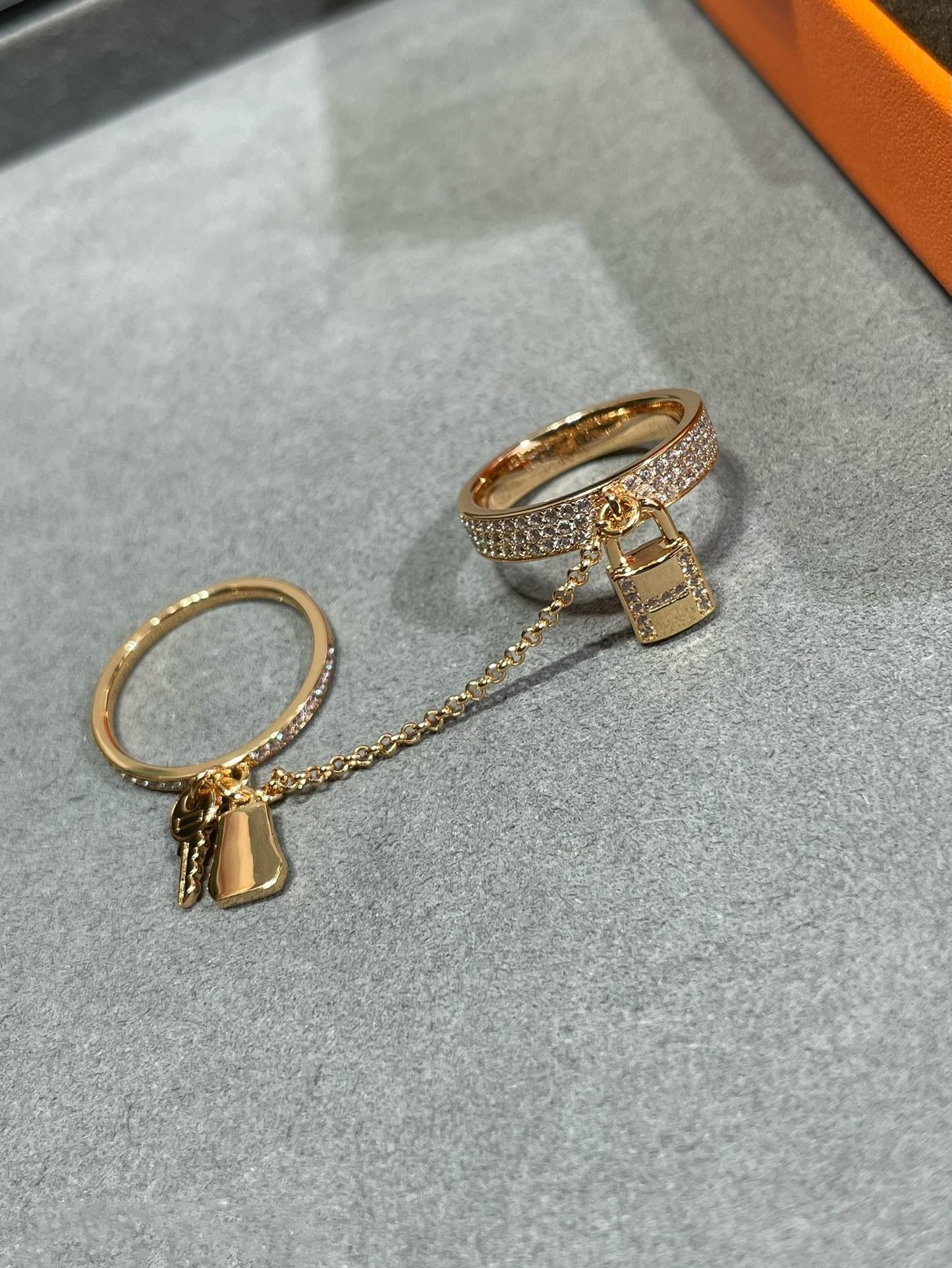 [Kincade Jewelery]HM KELLY CLOCHETTE DOUBLE RING IN  WITH DIAMONDS