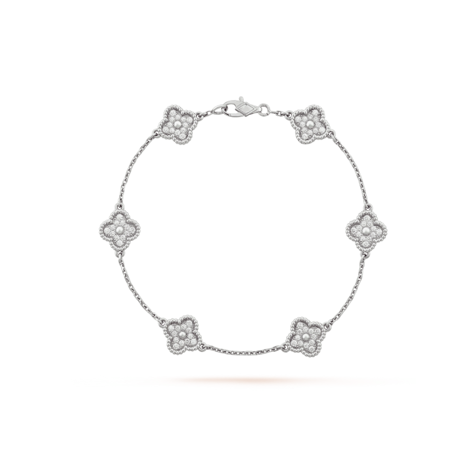 [Kincade Jewelery]Kincade 6 MOTIF SILVER DIAMOND BRACELET