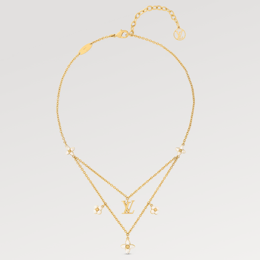 [Kincade Jewelery]FLOWERGRAM GOLD MOP DOUBLE ROW NECKLACE