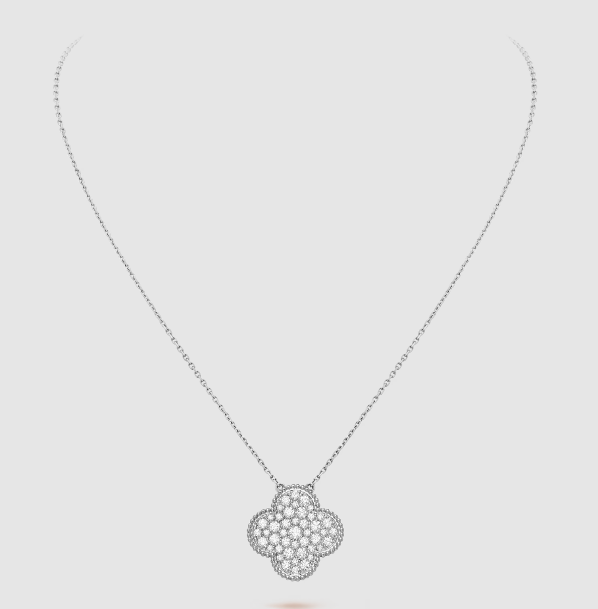 [Kincade Jewelery]Kincade 25MM LARGE PENDANT DIAMOND PAVED SILVER NECKLACE