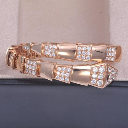 [Kincade Jewelery]SERPENTI WIDE BRACELET PINK GOLD DIAMOND