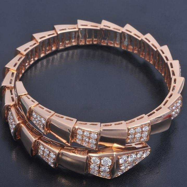 [Kincade Jewelery]SERPENTI WIDE BRACELET PINK GOLD DIAMOND