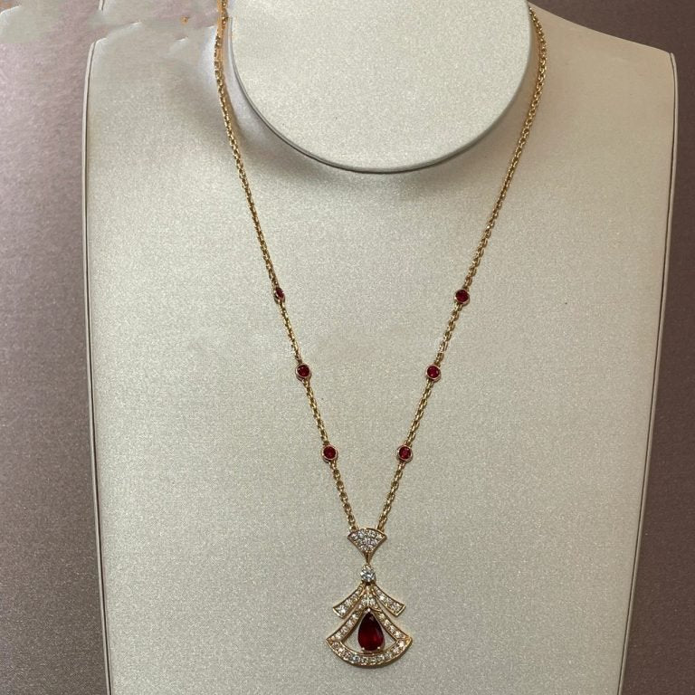 [Kincade Jewelery]DREAM NECKLACE CARNELIAN DIAMOND PINK GOLD
