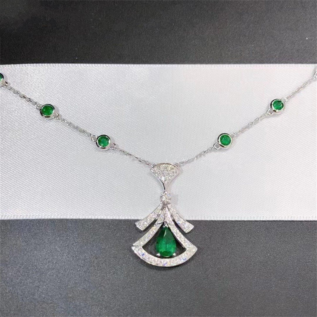 [Kincade Jewelery]DREAM NECKLACE MALACHITE DIAMOND SILVER