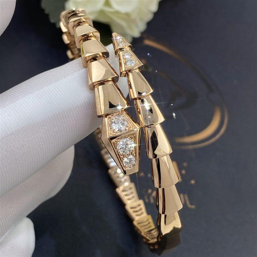 [Kincade Jewelery]SERPENTI BRACELET DIAMONDS PINK GOLD