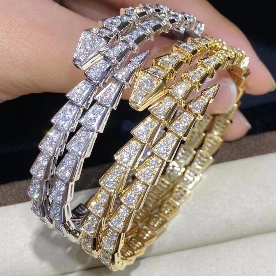 [Kincade Jewelery]SERPENTI BRACELET GOLD DIAMOND DOUBLE ROW