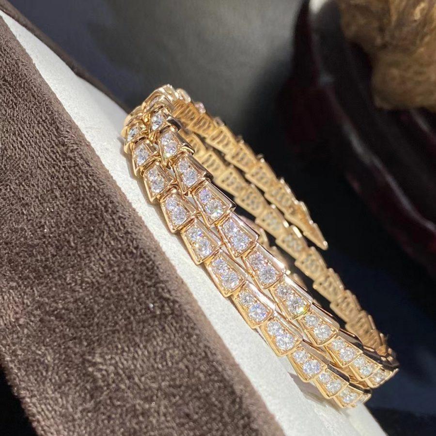 [Kincade Jewelery]SERPENTI BRACELET GOLD DIAMOND DOUBLE ROW