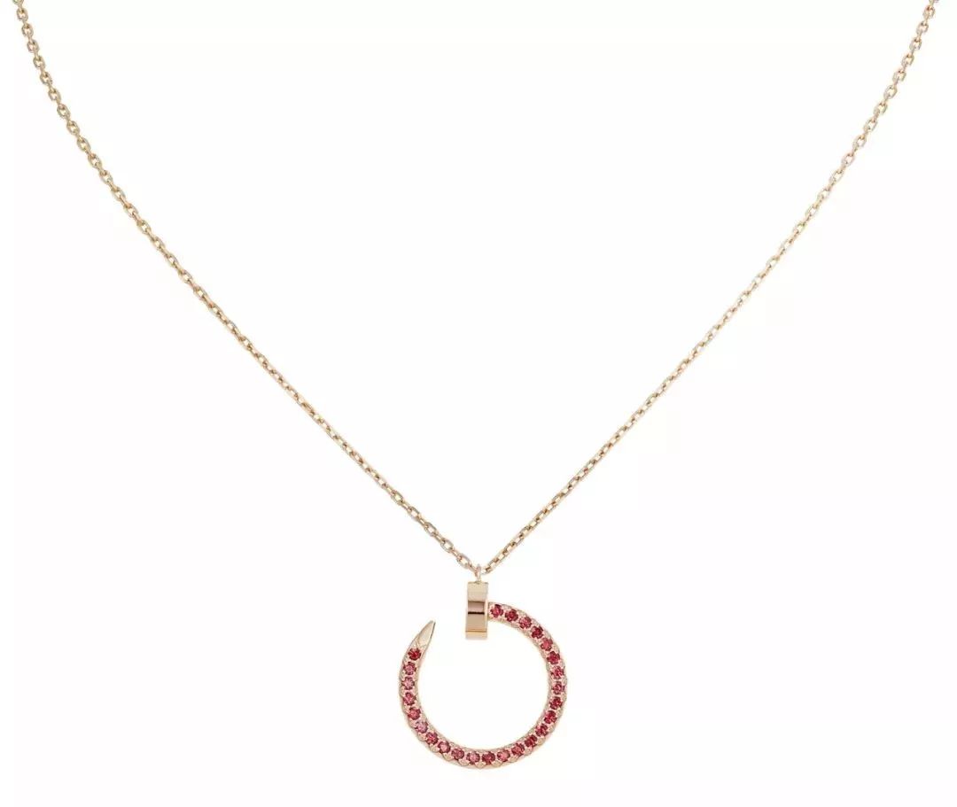 [Kincade Jewelery]JUSTE NECKLACE GOLD RED DIAMONDS