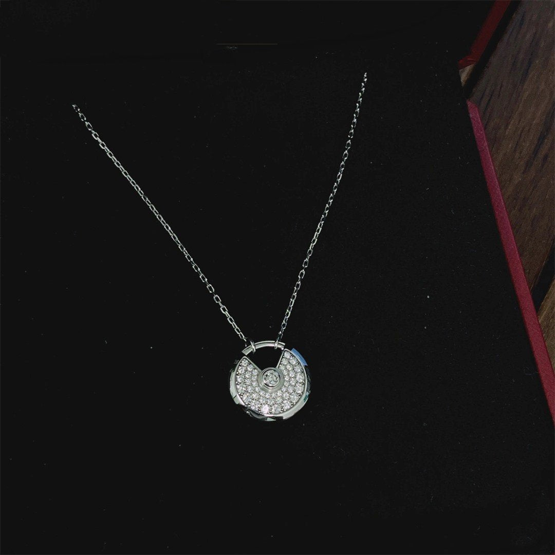 [Kincade Jewelery]AMULETTE SILVER FULL DIAMOND NECKLACE