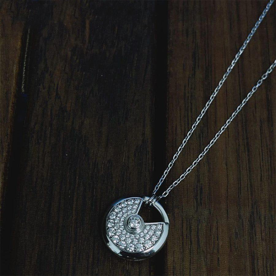 [Kincade Jewelery]AMULETTE SILVER FULL DIAMOND NECKLACE