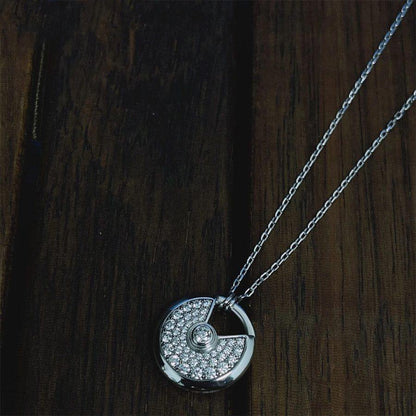 [Kincade Jewelery]AMULETTE SILVER FULL DIAMOND NECKLACE