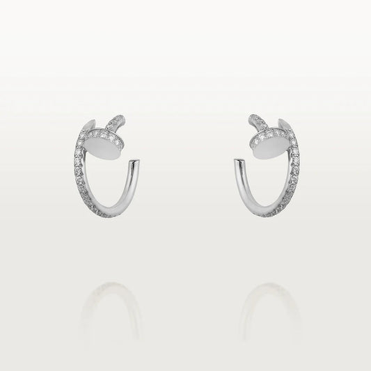 [Kincade Jewelery]JUSTE EARRINGS 12.75MM SILVER DIAMOND