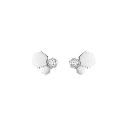 [Kincade Jewelery]BEE LOVE SILVER DIAMOND EARRINGS
