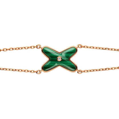 [Kincade Jewelery]JEUX BRACELET MALACHITE PINK GOLD 1 DIAMOND