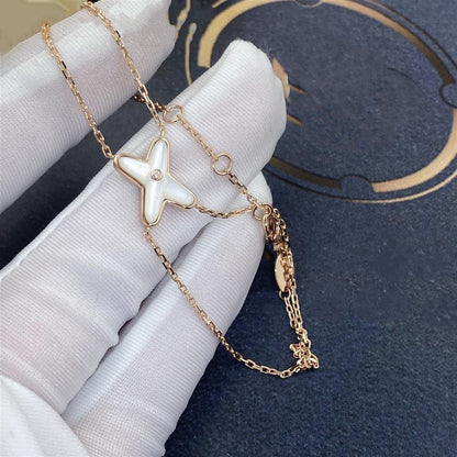 [Kincade Jewelery]JEUX BRACELET WHITE MOP PINK GOLD 1 DIAMOND