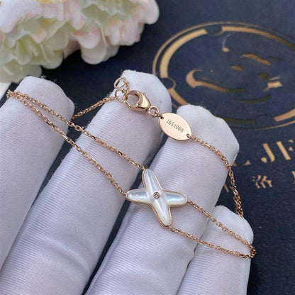 [Kincade Jewelery]JEUX BRACELET WHITE MOP PINK GOLD 1 DIAMOND