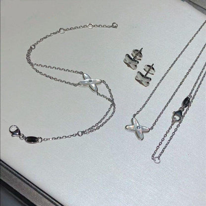 [Kincade Jewelery]JEUX BRACELET WHITE MOP SILVER 1 DIAMOND