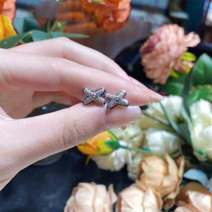 [Kincade Jewelery]JEUX DE SILVER DIAMOND EARRINGS