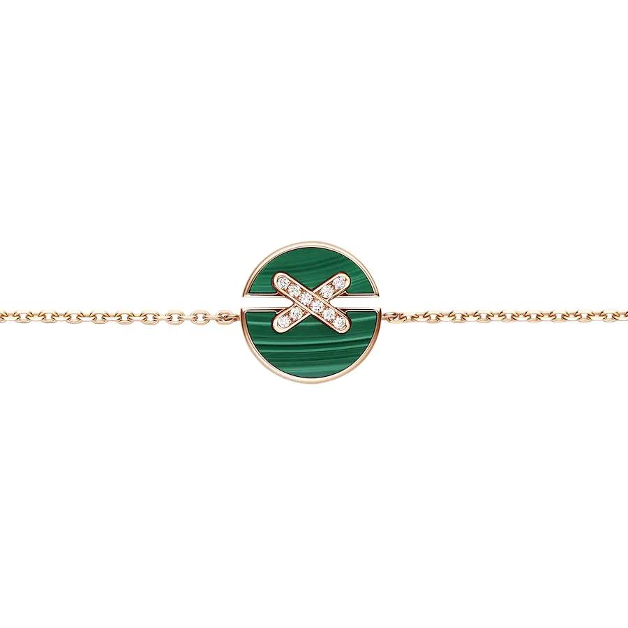 [Kincade Jewelery]JEUX DE BRACELET MALACHITE PINK GOLD DIAMONDS