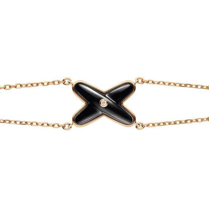 [Kincade Jewelery]JEUX BRACELET ONYX PINK GOLD 1 DIAMOND