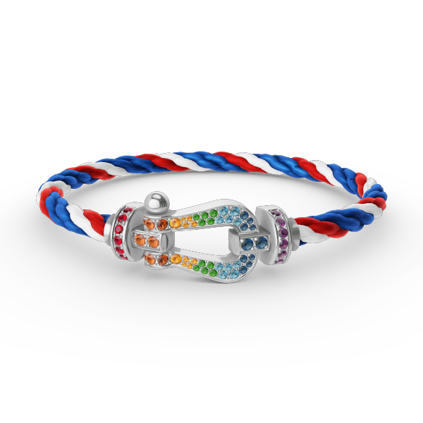 [Kincade Jewelery]FORC LARGE HORSESHOE  COLORED DIAMOND BRACELET SILVER