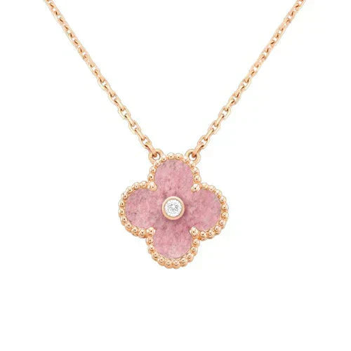 [Kincade Jewelery]Kincade 15MM DIAMOND RHODONITE NECKLACE
