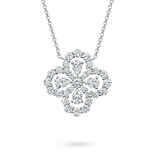 [Kincade Jewelery]LOOP NECKLACE FULL MOTIF DIAMOND 16MM MULTIPLE COLORS