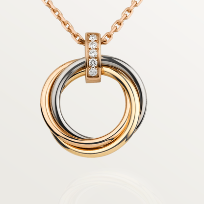 [Kincade Jewelery]TRINITY NECKLACE GOLD  DIAMONDS