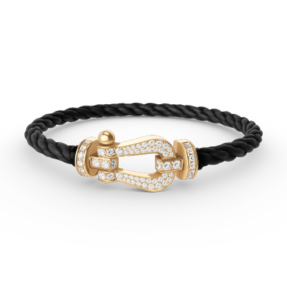 [Kincade Jewelery]FORCE LARGE HORSESHOE FULL DIAMOND BRACELET GOLD