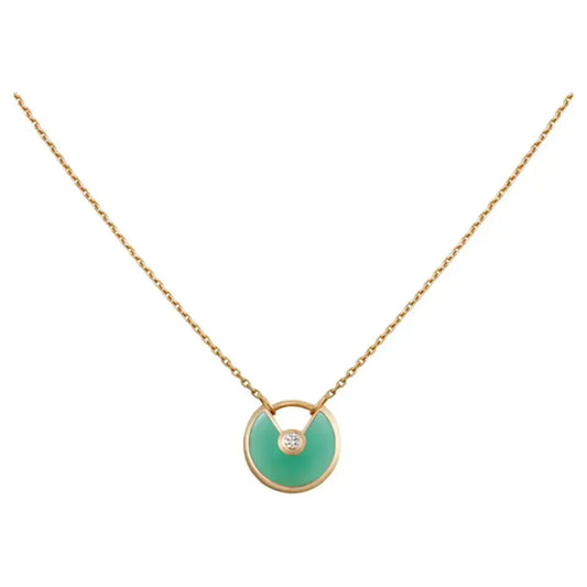 [Kincade Jewelery]AMULETTE GOLD MALACHITE NECKLACE