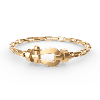 [Kincade Jewelery]FORCE LARGE HORSESHOE CLASP  METAL BRACELET