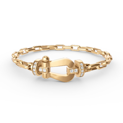 [Kincade Jewelery]FORCE LARGE HORSESHOE CLASP  METAL BRACELET