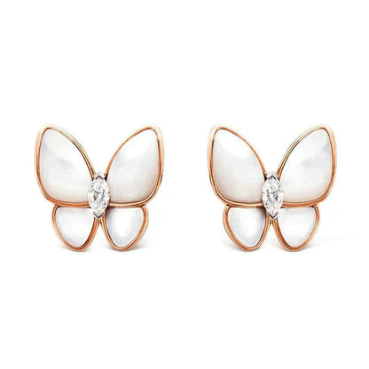 [Kincade Jewelery]BUTTERFLY MOP DIAMOND EARRINGS