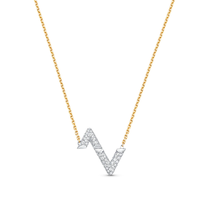 [Kincade Jewelery]VOLT SILVER DIAMOND PEDANT NECKLACE